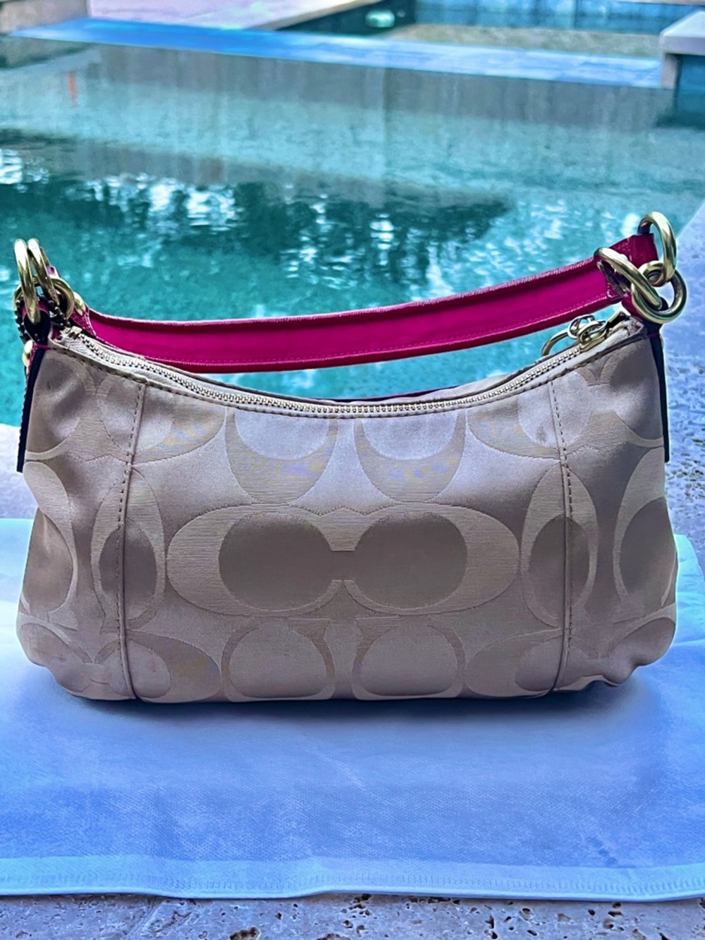 Coach Poppy Signature Hobo Bag - Picture 4 of 14